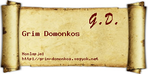 Grim Domonkos névjegykártya